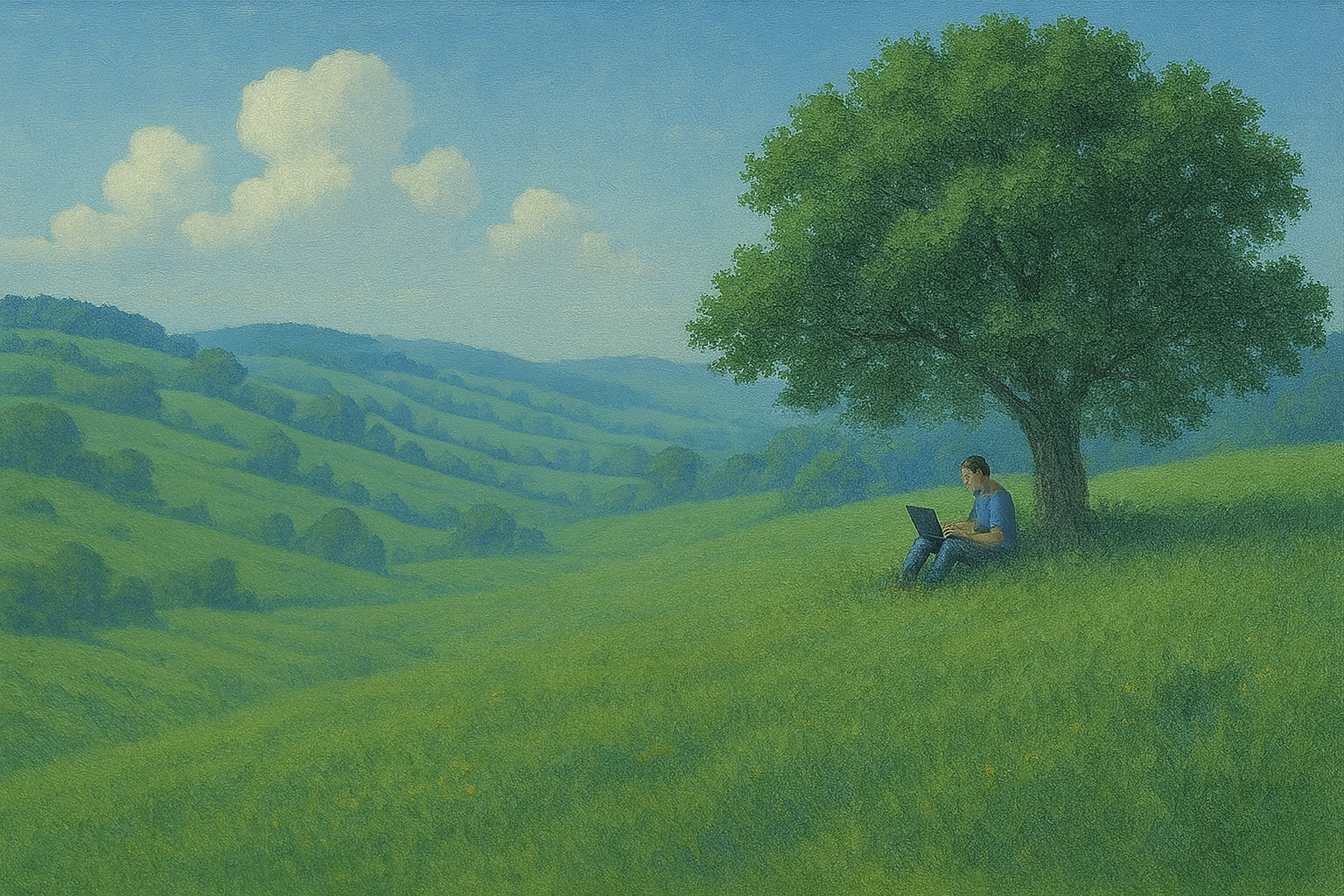 Abstract representation of gears and connections on a blue background, symbolizing custom solutions.